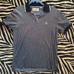 Original Penguin Navy Polo w/striped collar